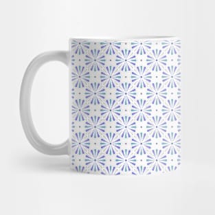 Blue circles Tile Mug